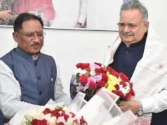 मुख्यमंत्री विष्णु देव साय ने विधानसभा अध्यक्ष डॉ. रमन सिंह को वैवाहिक वर्षगांठ पर दी बधाई….
