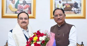 मुख्यमंत्री विष्णु देव साय ने केंद्रीय स्वास्थ्य एवं परिवार कल्याण मंत्री जगत प्रकाश नड्डा का किया आत्मीय स्वागत….
